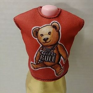 NEW Original Barbie teddy bear top & skirt
